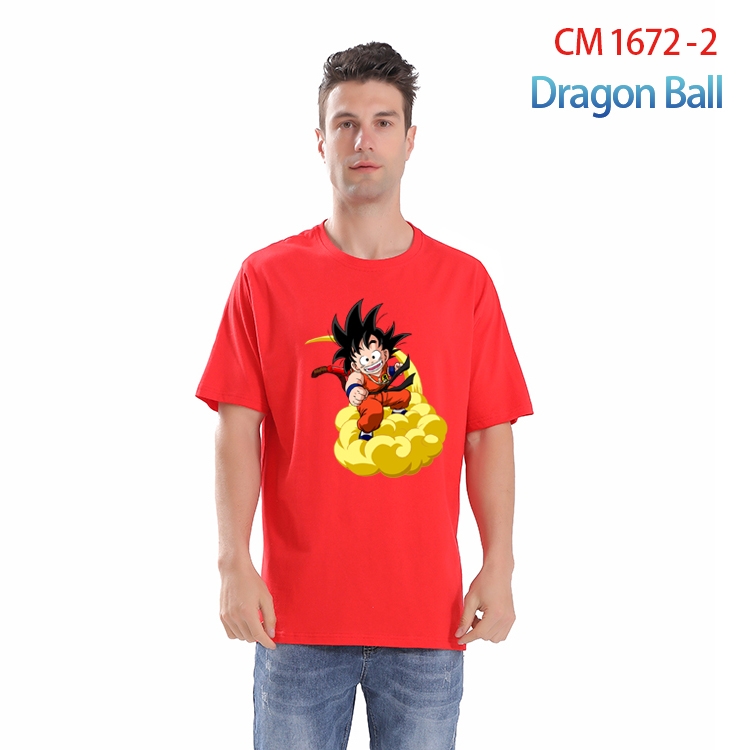 DRAGON BALL Printed short-sleeved cotton T-shirt from S to 4XL CM-1672-2