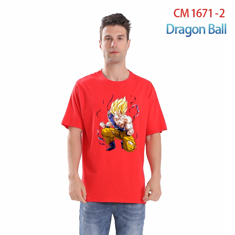 DRAGON BALL Printed short-sleeved cotton T-shirt from S to 4XL CM-1671-2
