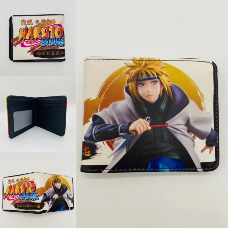 Naruto Full color  Two fold short card case wallet 11X9.5CM