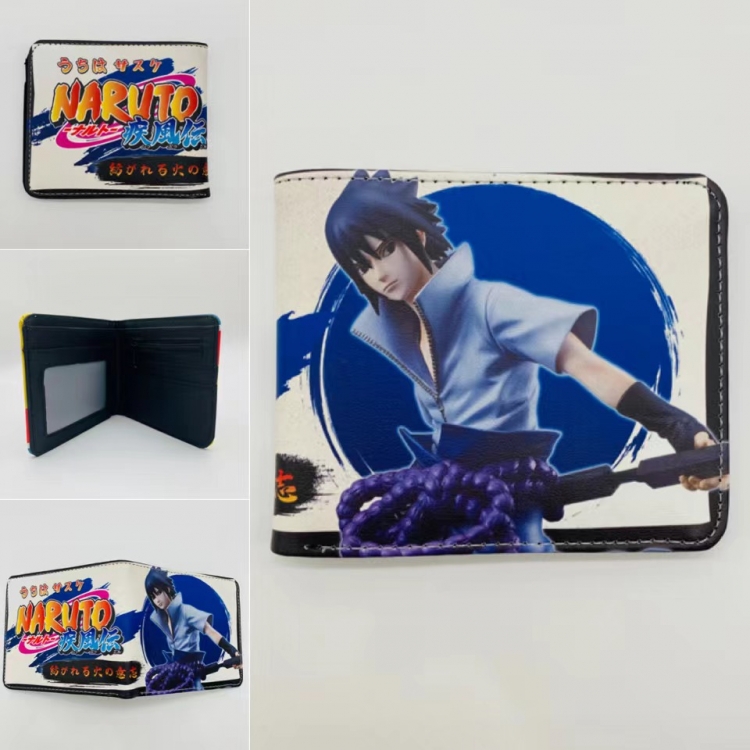 Naruto Full color  Two fold short card case wallet 11X9.5CM