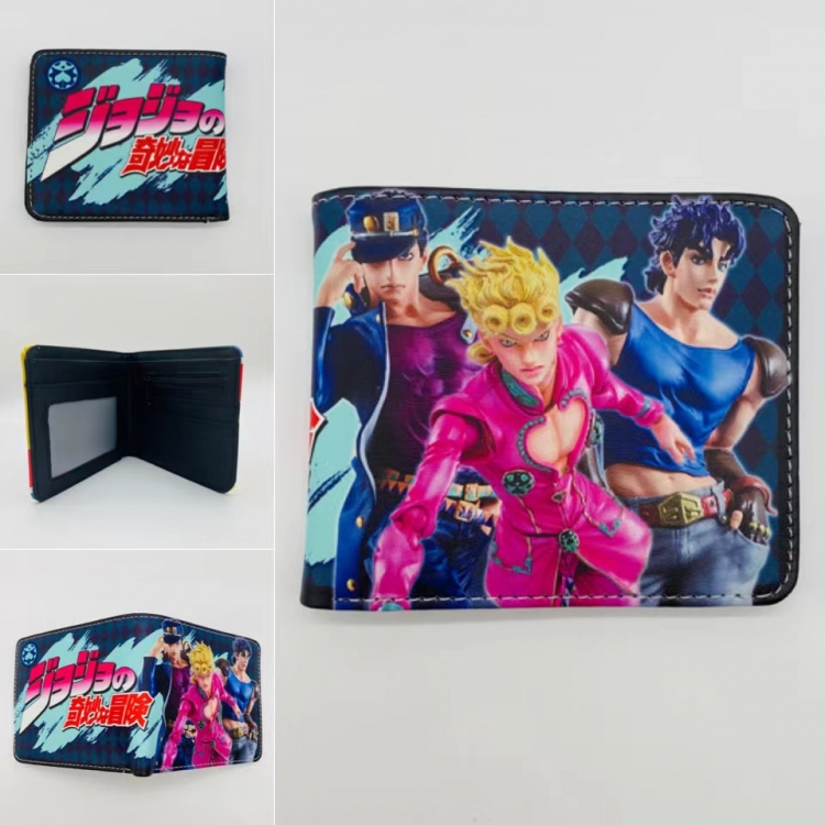 JoJos Bizarre Adventure Full color  Two fold short card case wallet 11X9.5CM