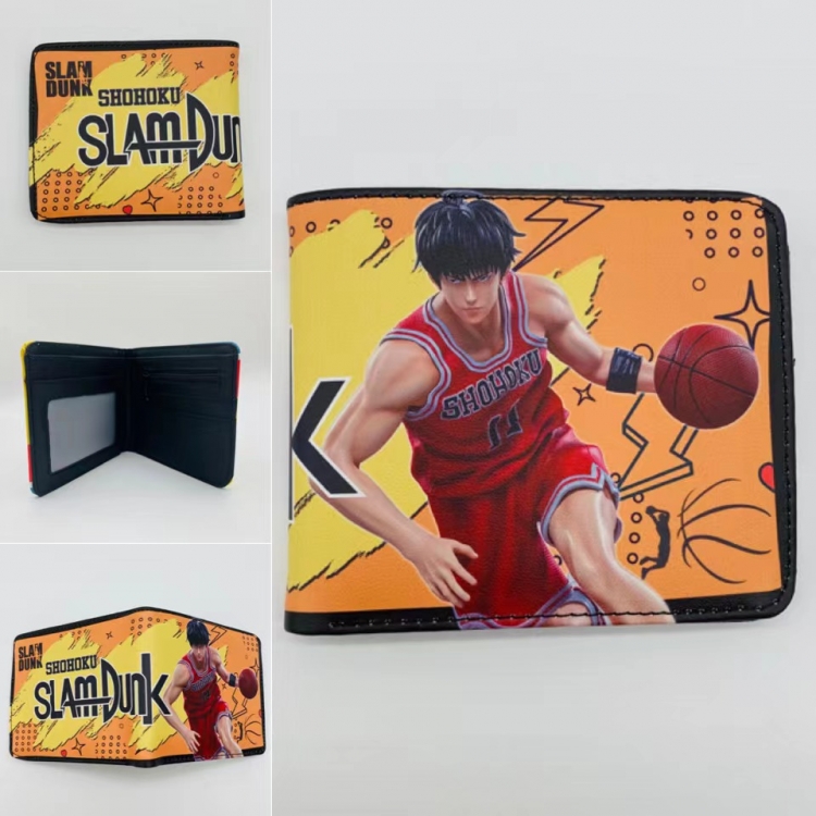 Slam Dunk Full color  Two fold short card case wallet 11X9.5CM