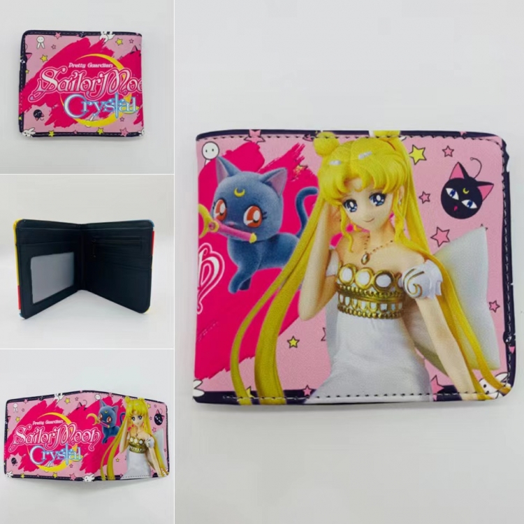 sailormoon Full color  Two fold short card case wallet 11X9.5CM