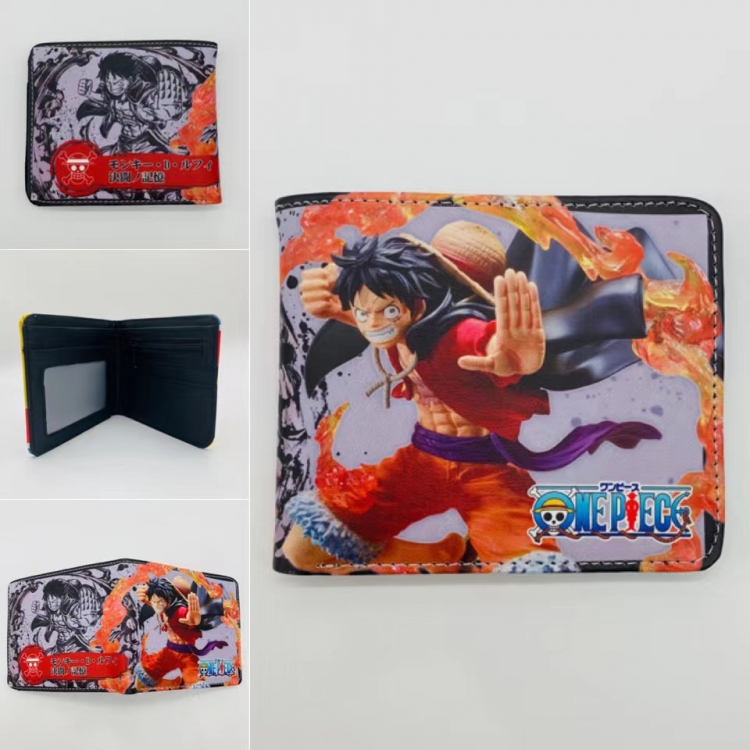 One Piece Full color  Two fold short card case wallet 11X9.5CM