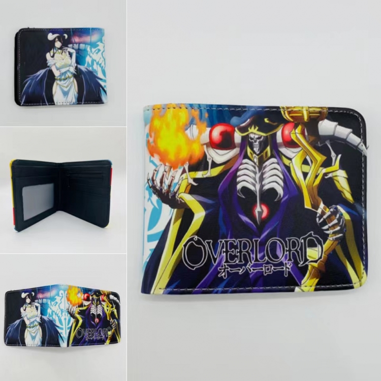 Overlord  Full color  Two fold short card case wallet 11X9.5CM