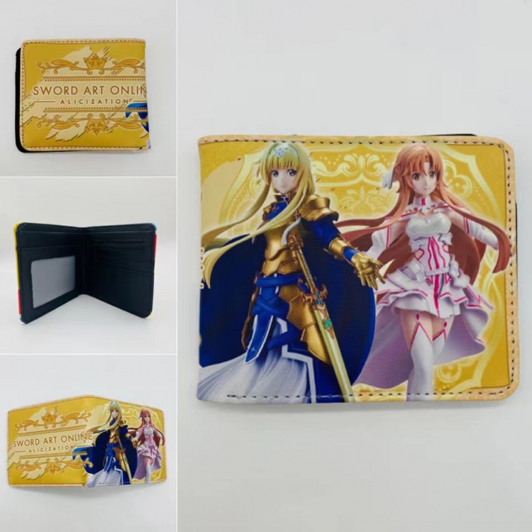 Sword Art Online Full color  Two fold short card case wallet 11X9.5CM