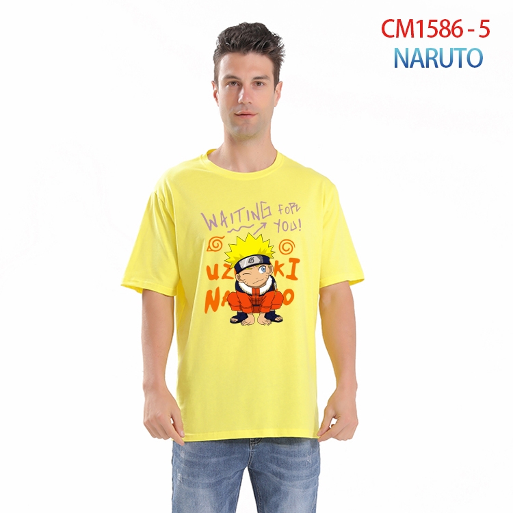 Naruto Printed short-sleeved cotton T-shirt from S to 4XL