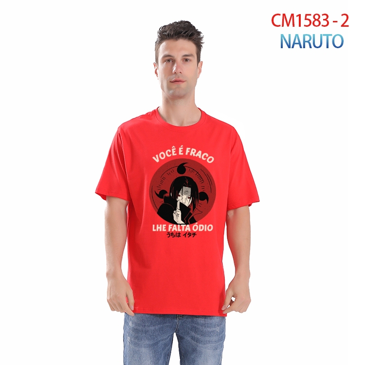 Naruto Printed short-sleeved cotton T-shirt from S to 4XL CM-1583-2
