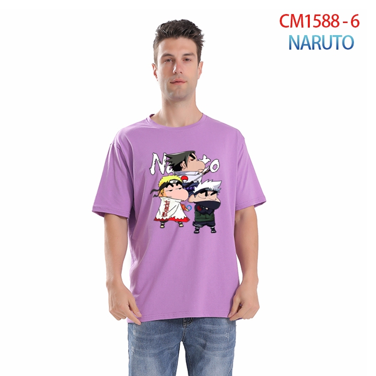 Naruto Printed short-sleeved cotton T-shirt from S to 4XL CM-1588-6