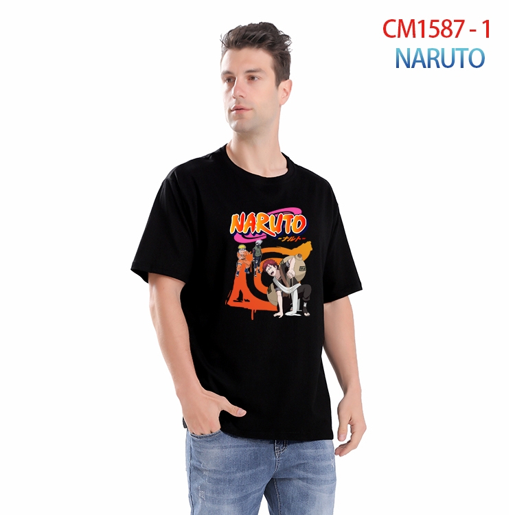 Naruto Printed short-sleeved cotton T-shirt from S to 4XL CM-1587-1