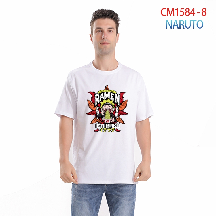 Naruto Printed short-sleeved cotton T-shirt from S to 4XL CM-1584-8