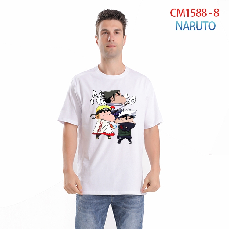 Naruto Printed short-sleeved cotton T-shirt from S to 4XL  CM-1588-8