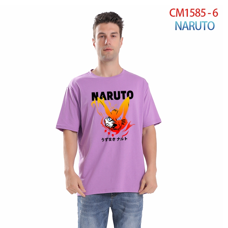 Naruto Printed short-sleeved cotton T-shirt from S to 4XL CM-1585-6