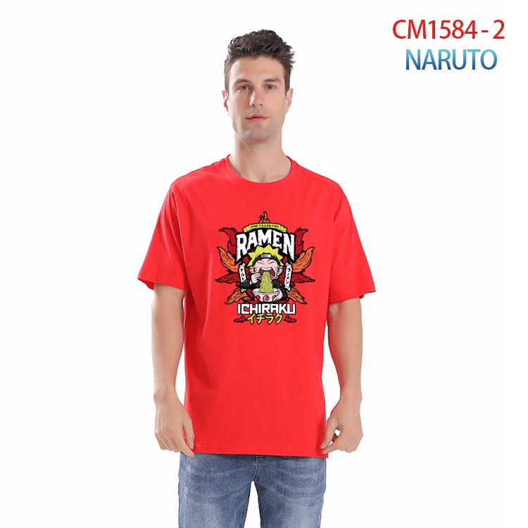 Naruto Printed short-sleeved cotton T-shirt from S to 4XL  CM-1584-2