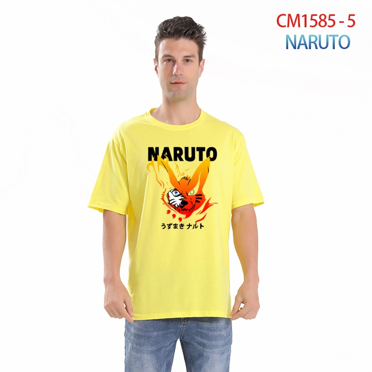 Naruto Printed short-sleeved cotton T-shirt from S to 4XL CM-1585-5