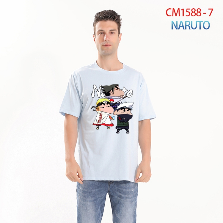 Naruto Printed short-sleeved cotton T-shirt from S to 4XL CM-1588-7
