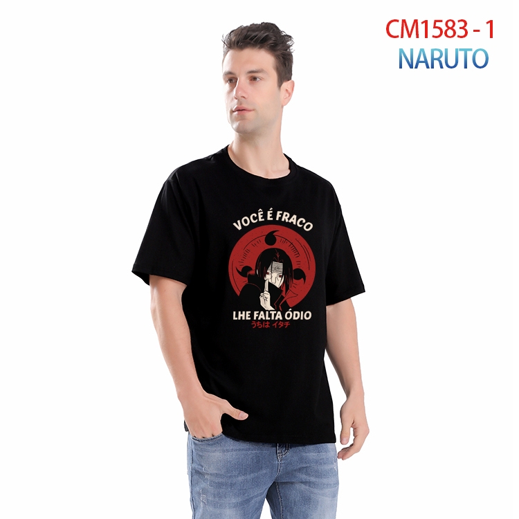 Naruto Printed short-sleeved cotton T-shirt from S to 4XL CM-1583-1