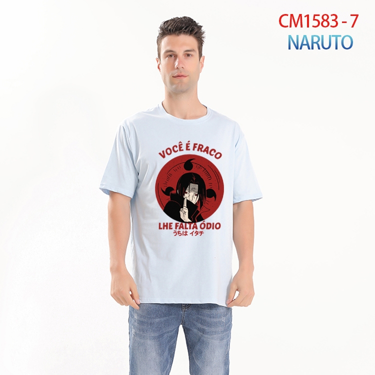 Naruto Printed short-sleeved cotton T-shirt from S to 4XL  CM-1583-7