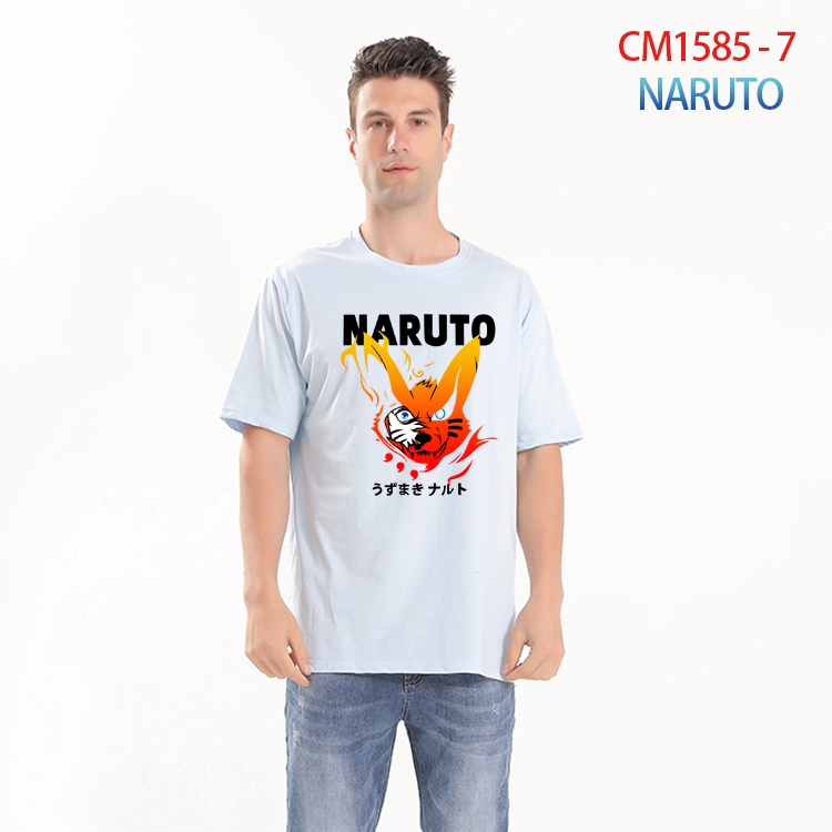 Naruto Printed short-sleeved cotton T-shirt from S to 4XL CM-1585-7