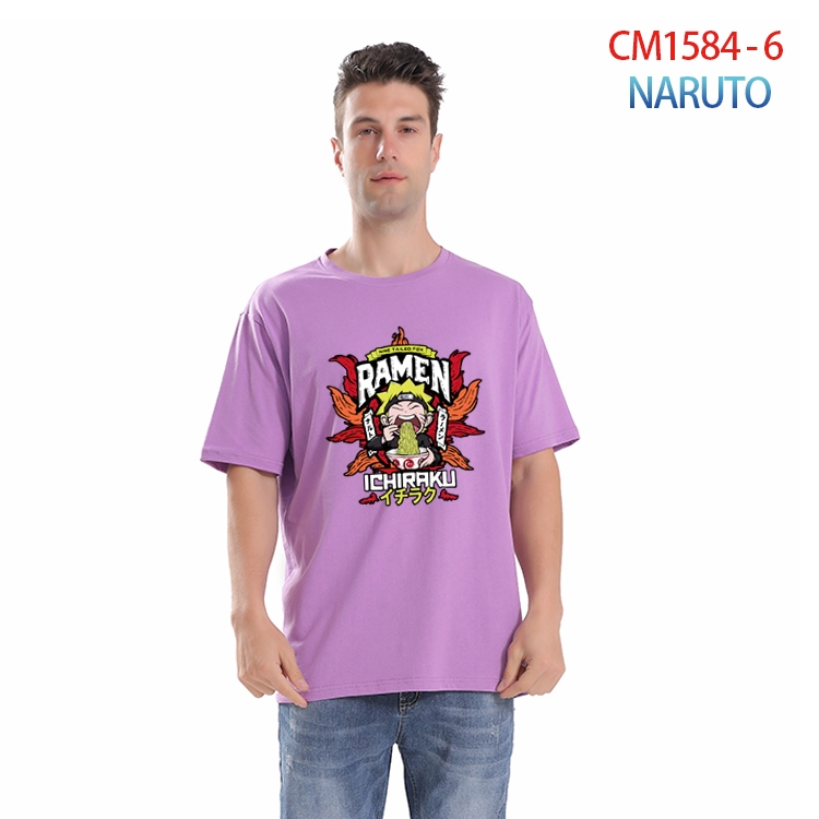 Naruto Printed short-sleeved cotton T-shirt from S to 4XL CM-1584-6