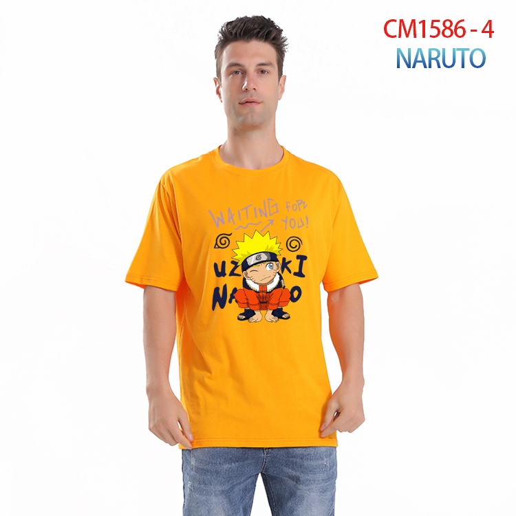 Naruto Printed short-sleeved cotton T-shirt from S to 4XL  CM-1586-4