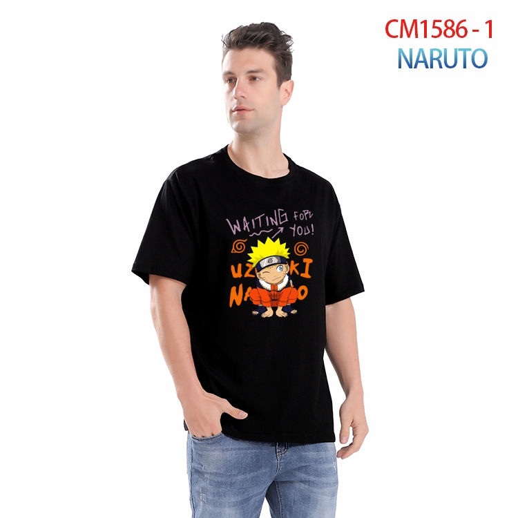 Naruto Printed short-sleeved cotton T-shirt from S to 4XL  CM-1586-1
