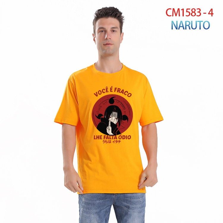 Naruto Printed short-sleeved cotton T-shirt from S to 4XL CM-1583-4