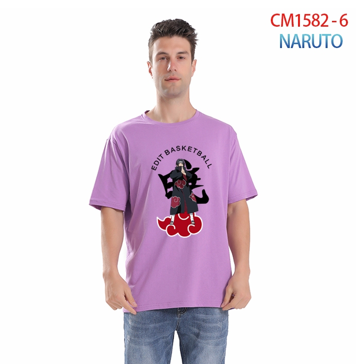Naruto Printed short-sleeved cotton T-shirt from S to 4XL CM-1582-6