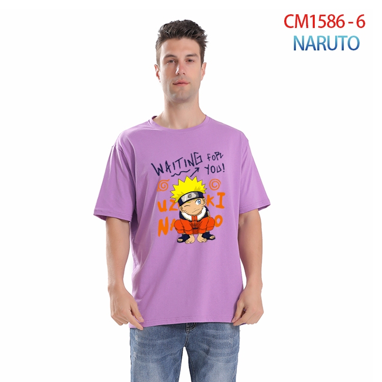 Naruto Printed short-sleeved cotton T-shirt from S to 4XL  CM-1586-6