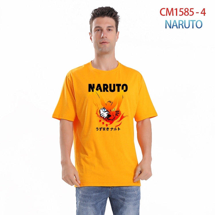 Naruto Printed short-sleeved cotton T-shirt from S to 4XL CM-1585-4
