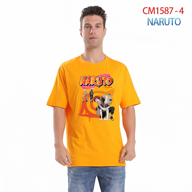Naruto Printed short-sleeved cotton T-shirt from S to 4XL CM-1587-4