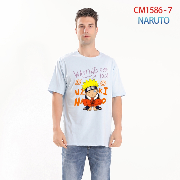 Naruto Printed short-sleeved cotton T-shirt from S to 4XL CM-1586-7