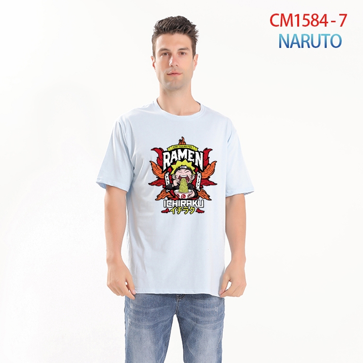 Naruto Printed short-sleeved cotton T-shirt from S to 4XL CM-1584-7