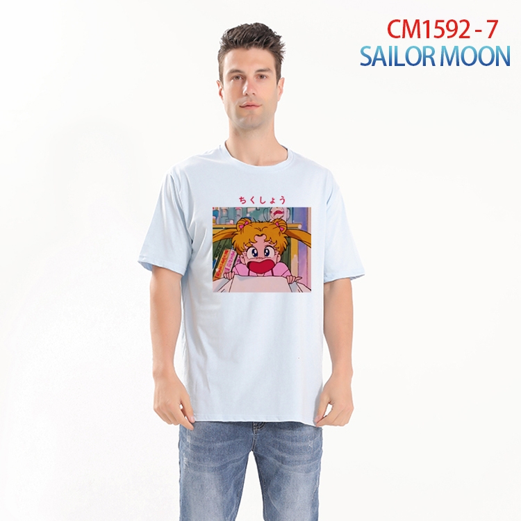 sailormoon Printed short-sleeved cotton T-shirt from S to 4XL  CM-1592-7