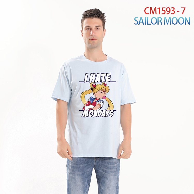 sailormoon Printed short-sleeved cotton T-shirt from S to 4XL CM-1593-7