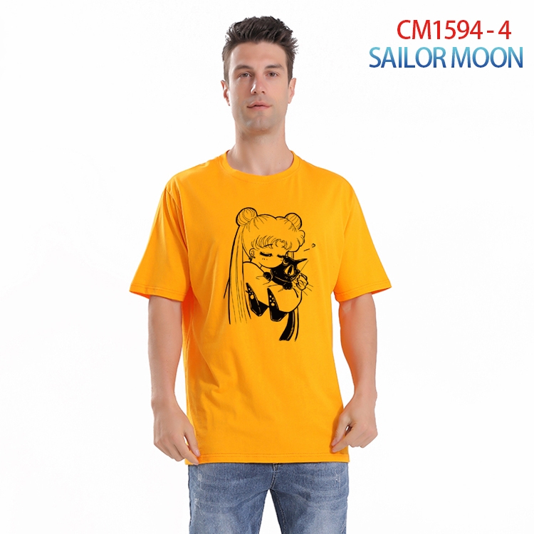 sailormoon Printed short-sleeved cotton T-shirt from S to 4XL CM-1594-4