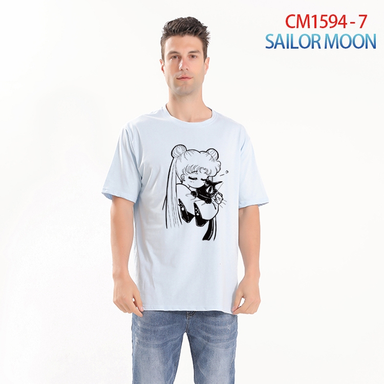 sailormoon Printed short-sleeved cotton T-shirt from S to 4XL CM-1594-7