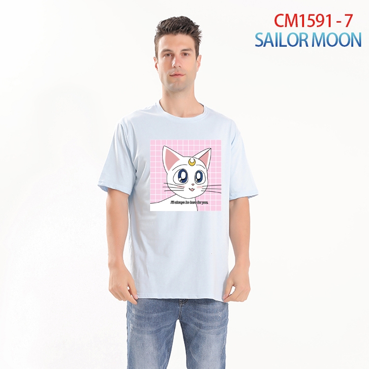 sailormoon Printed short-sleeved cotton T-shirt from S to 4XL CM-1591-7