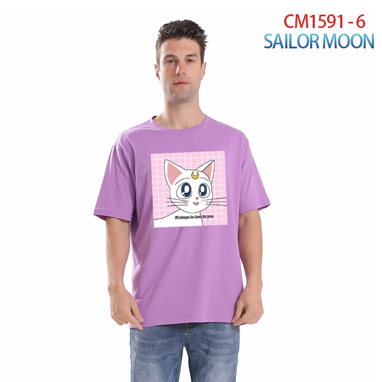 sailormoon Printed short-sleeved cotton T-shirt from S to 4XL CM-1591-6