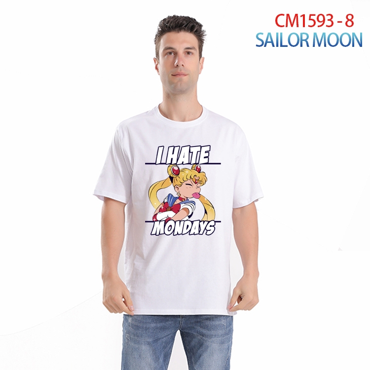 sailormoon Printed short-sleeved cotton T-shirt from S to 4XL CM-1593-8