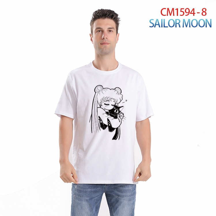 sailormoon Printed short-sleeved cotton T-shirt from S to 4XL CM-1594-8