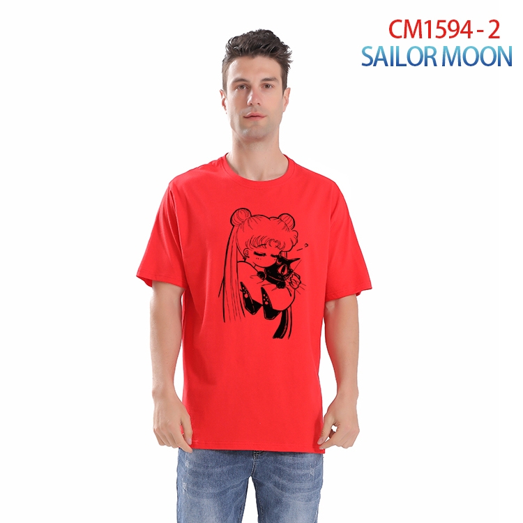 sailormoon Printed short-sleeved cotton T-shirt from S to 4XL CM-1594-2