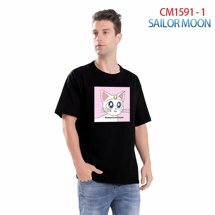 sailormoon Printed short-sleeved cotton T-shirt from S to 4XL CM-1591-1