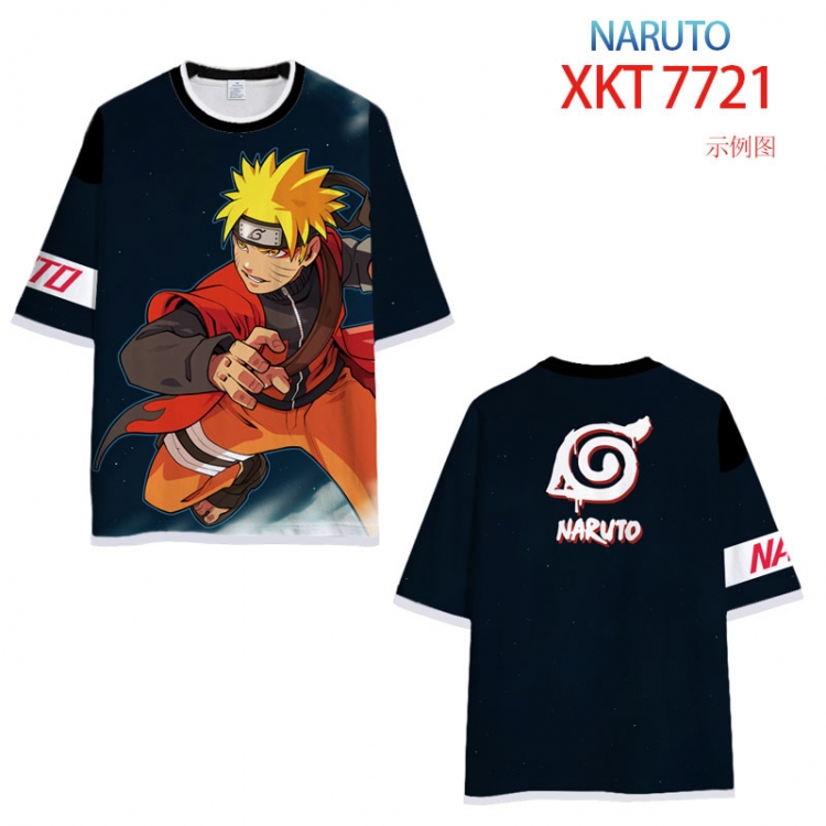 Naruto Full Color Loose short sleeve cotton T-shirt  from S to 6XL XKT-7721