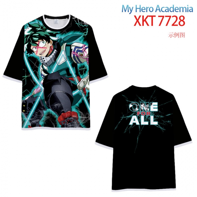 My Hero Academia Full Color Loose short sleeve cotton T-shirt  from S to 4XL  XKT-7728