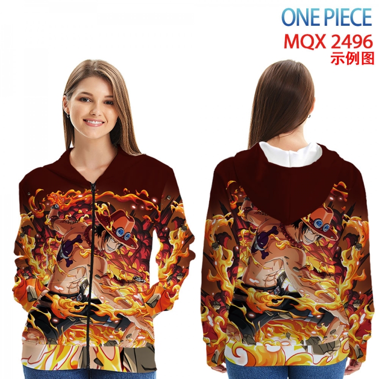 One Piece Long Sleeve Zip Hood Patch Pocket Sweatshirt   from  2XS to 4XL MQX 2496