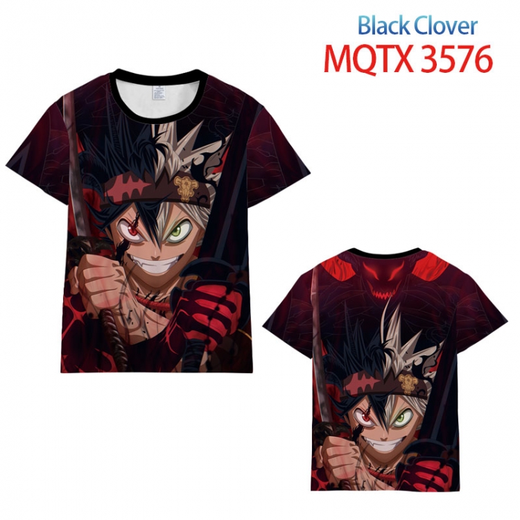 Black Clover  full color printed short-sleeved T-shirt from 2XS to 5XL MQTX-3576