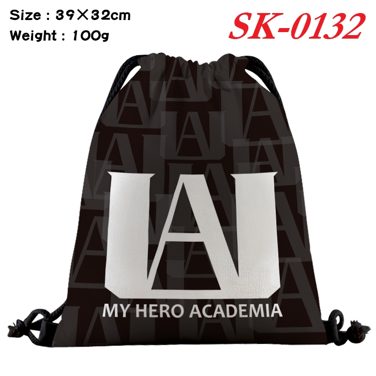 My Hero Academia cartoon Waterproof Nylon Full Color Drawstring Pocket 39x32cm SK-0132