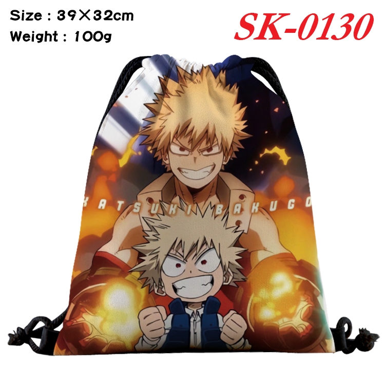 My Hero Academia cartoon Waterproof Nylon Full Color Drawstring Pocket 39x32cm SK-0130