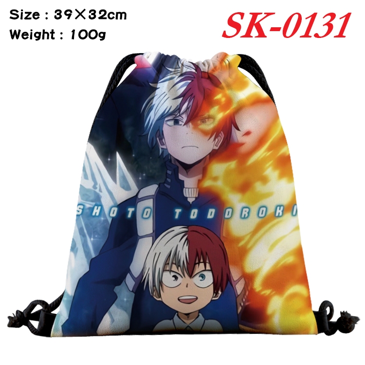 My Hero Academia cartoon Waterproof Nylon Full Color Drawstring Pocket 39x32cm SK-0131